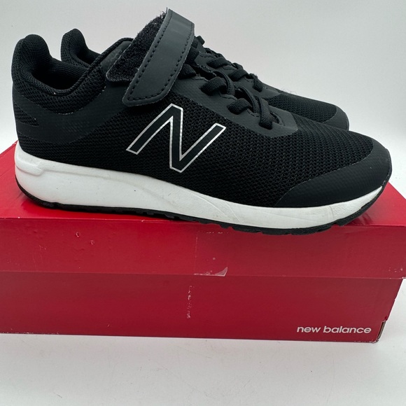 Kids New Balance 455 casual athletic shoes size 1 wide black - Picture 1 of 6